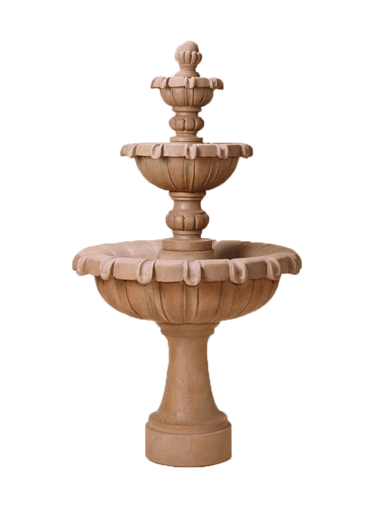 Chateau Three Tier Cast Stone Outdoor Garden Fountain Fountain Tuscan 