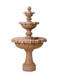 Thumbnail for Chateau Three Tier Cast Stone Outdoor Garden Fountain Fountain Tuscan 