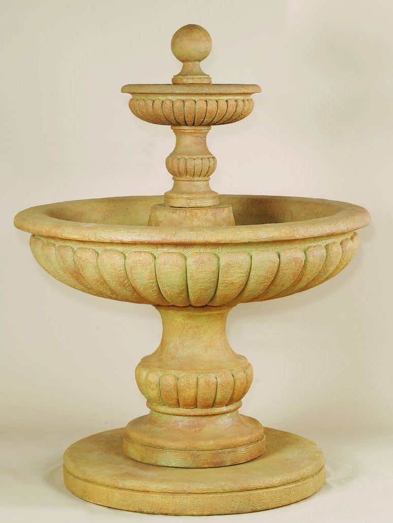 Athene Two Tier Cast Stone Outdoor Garden Fountain Fountain Tuscan 