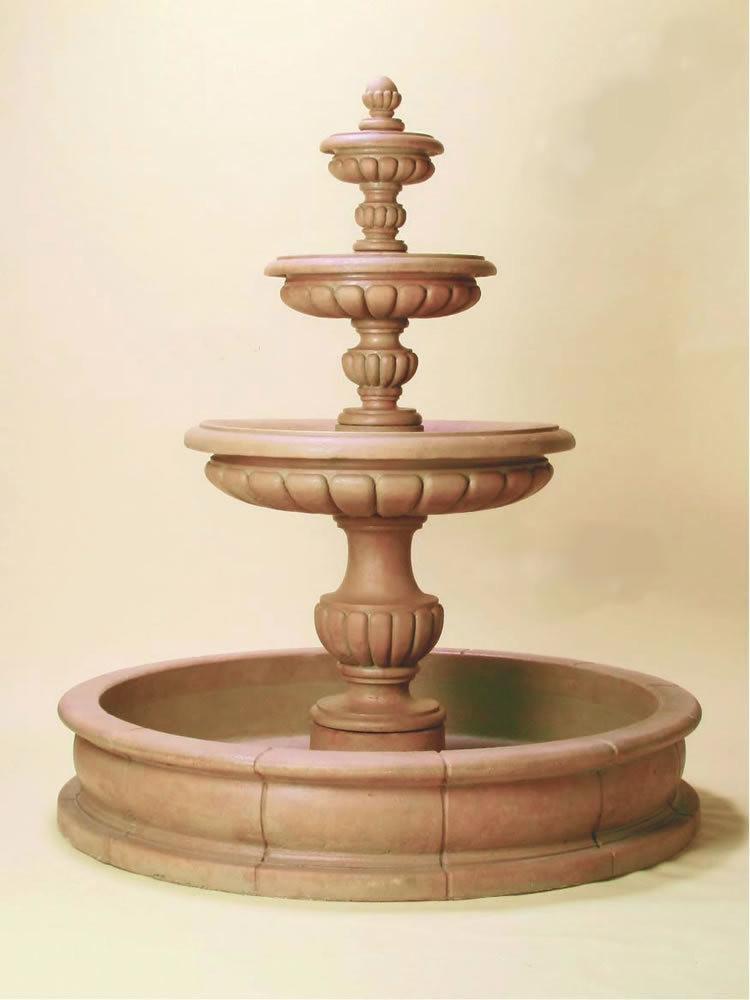 Parigi Pond Outdoor Cast Stone Garden Fountain Fountain Tuscan 