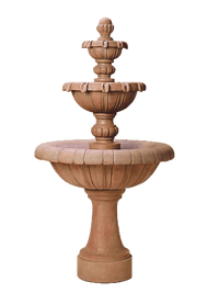Thumbnail for Jardin Three Tier Cast Stone Outdoor Garden Fountain Tall Fountain Tuscan 