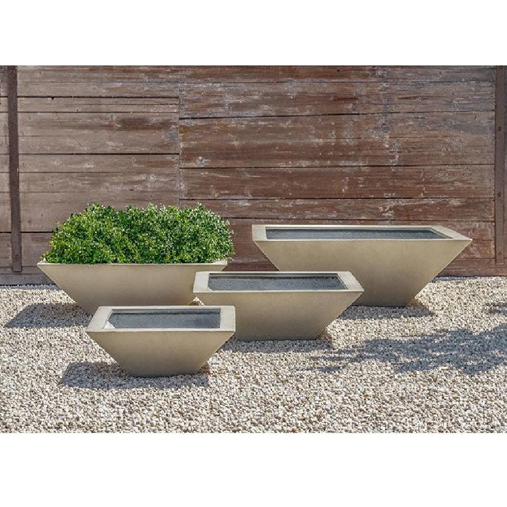 Campania International Square Zen Bowl Urn/Planter Campania International Ivory Lite Large 