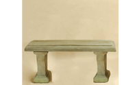 Thumbnail for Cortona Outdoor Cast Stone Garden Bench Straight Benches Tuscan 