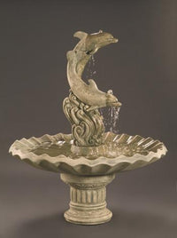 Thumbnail for Dolphins with Shell Bowl Fountain Fountain Fiore Stone 