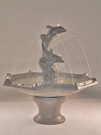 Thumbnail for Dolphins with Octagon Bowl Fountain Fountain Fiore Stone 