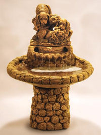 Thumbnail for Playful Pups Cast Stone Fountain Fountain Fiore Stone 