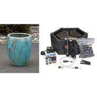 Thumbnail for One of a Kind FNT2028 Ceramic Vase Complete Fountain Kit Vase Fountain Blue Thumb 