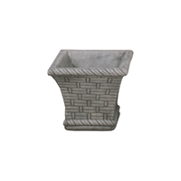 Thumbnail for English Weave Pot Cast Stone Outdoor Garden Planter Planter Tuscan 