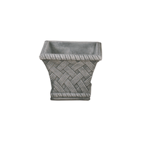 Thumbnail for English Weave Pot Cast Stone Outdoor Garden Planter Planter Tuscan 