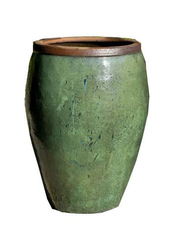Campania International Glazed Terra cotta Kuro Jar Urn/Planter Campania International 