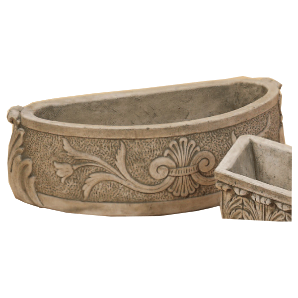 Farnese Trough Cast Stone Outdoor Garden Planter Planter Tuscanbasinss 