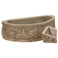 Thumbnail for Farnese Trough Cast Stone Outdoor Garden Planter Planter Tuscanbasinss 