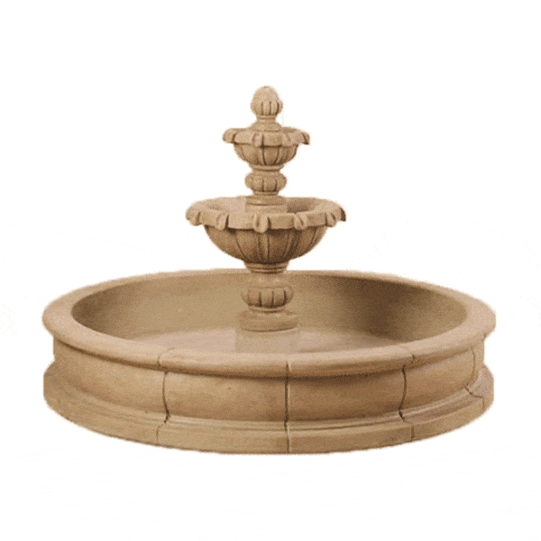Versailles Two Tiered Pond Outdoor Cast Stone Garden Fountain Fountain Tuscan 