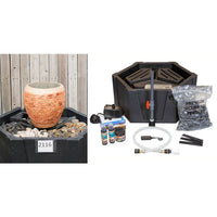 Thumbnail for Stoned Urn FNT2116 Ceramic Vase Complete Fountain Kit Vase Fountain Blue Thumb 