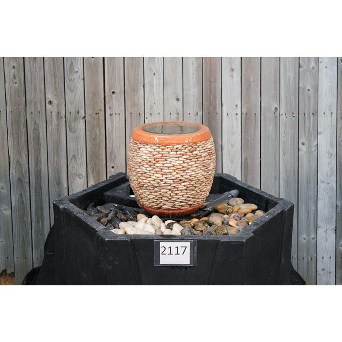 Stoned Urn FNT2120 Ceramic Vase Complete Fountain Kit Vase Fountain Blue Thumb 