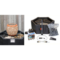 Thumbnail for Stoned Urn FNT2120 Ceramic Vase Complete Fountain Kit Vase Fountain Blue Thumb 