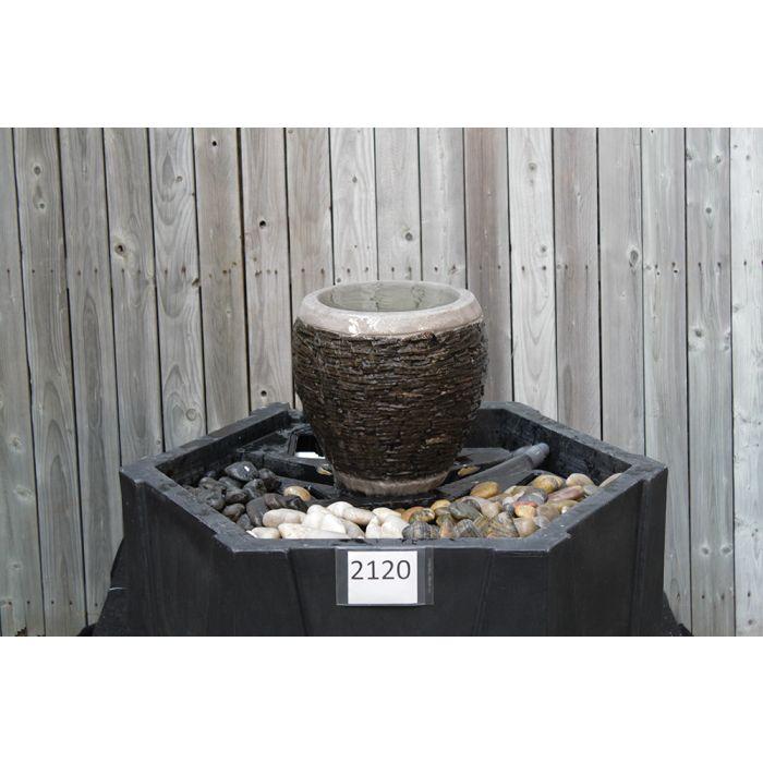 Stoned Urn FNT2120 Ceramic Vase Complete Fountain Kit Vase Fountain Blue Thumb 