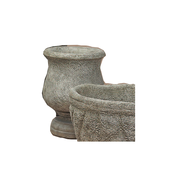 Cestini Urn Round Base Cast Stone Outdoor Garden Planter Planter Tuscan 