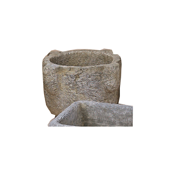 Mortaio Antico Cast Stone Outdoor Garden Planter Planter Tuscan 
