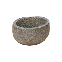 Thumbnail for Mortaio Tondo Cast Stone Outdoor Garden Planter Planter Tuscan 