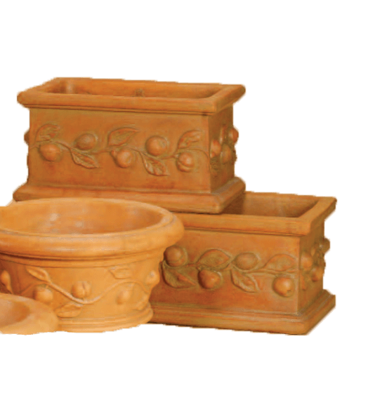 Frutta Planter Box Cast Stone Outdoor Garden Planter Planter Tuscan 
