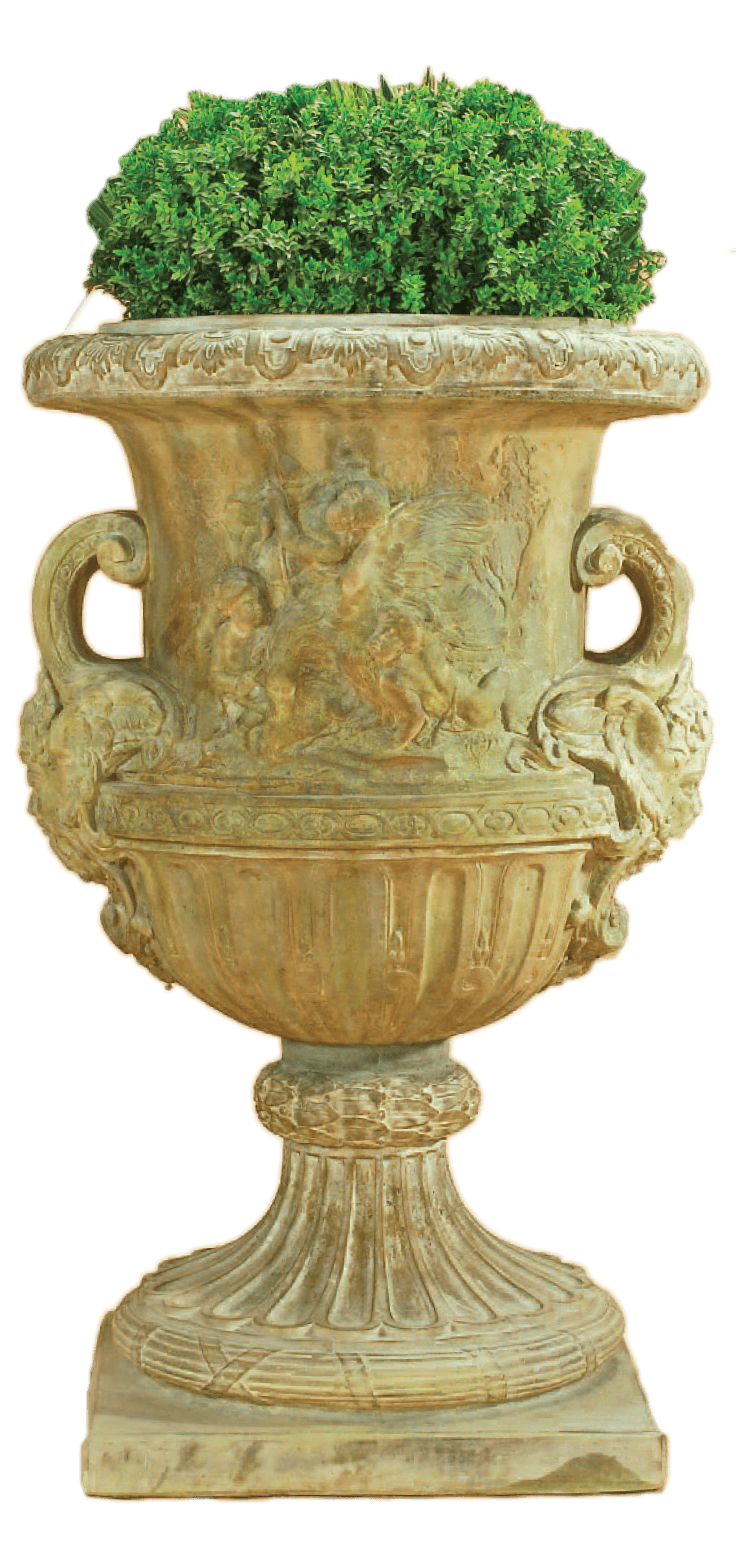 Maximus Urn Cast Stone Outdoor Garden Planter Planter Tuscan 
