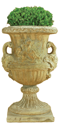 Thumbnail for Swag Column Cast Stone Outdoor Garden Planter Planter Tuscan 