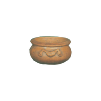 Thumbnail for Conchina Round Cast Stone Outdoor Garden Planter Planter Tuscan Natural (N) Small 