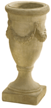 Thumbnail for Tall Swag Urn Cast Stone Outdoor Garden Planter Planter Tuscan 