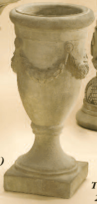 Thumbnail for Tall Swag Urn Cast Stone Outdoor Garden Planter Planter Tuscan 