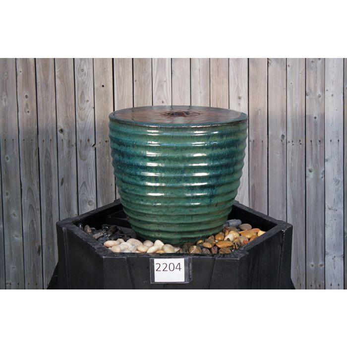 Genova FNT2204 Ceramic Vase Complete Fountain Kit Vase Fountain Blue Thumb 