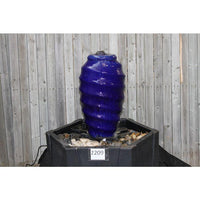 Thumbnail for One of a Kind FNT2209 Ceramic Vase Complete Fountain Kit Vase Fountain Blue Thumb 