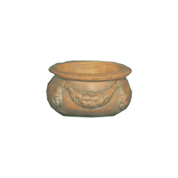 Thumbnail for Conchina Round Cast Stone Outdoor Garden Planter Planter Tuscan Natural (N) Medium 