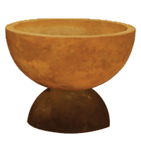 Thumbnail for Deep Bowl with Base Cast Stone Outdoor Garden Planter Planter Tuscan 