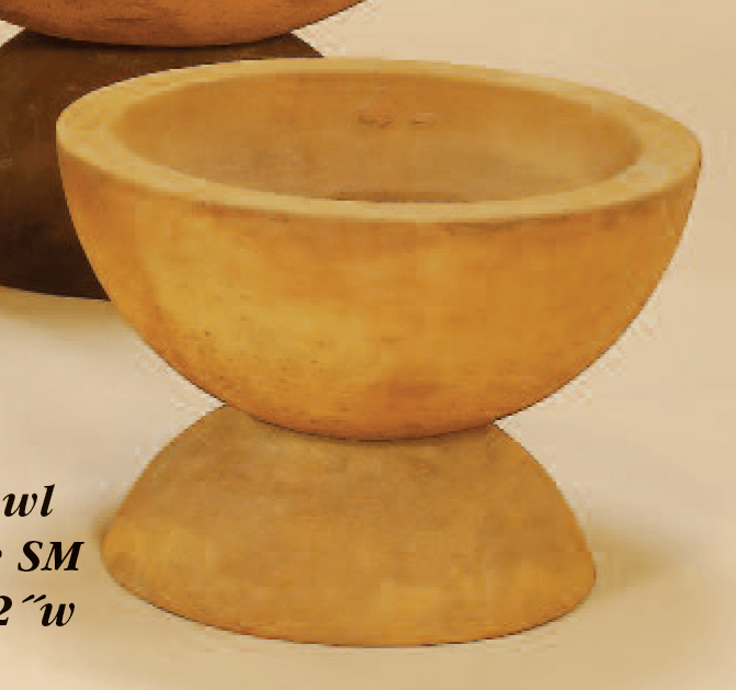 Deep Bowl with Base Cast Stone Outdoor Garden Planter Planter Tuscan 