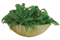 Thumbnail for Shallow Bowl Cast Stone Outdoor Garden Planter Planter Tuscan 
