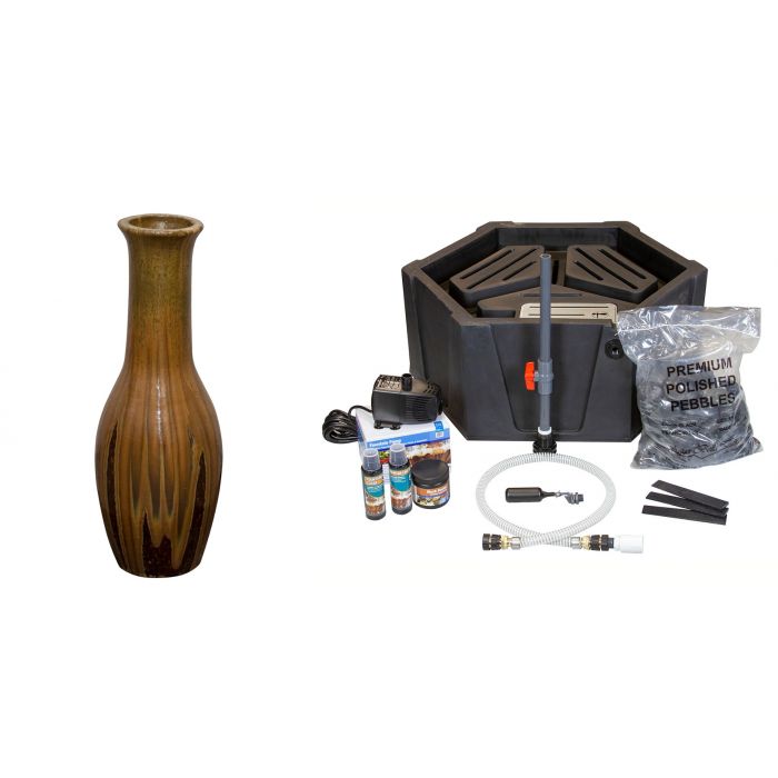 Chianti FNT2214 Ceramic Vase Complete Fountain Kit Vase Fountain Blue Thumb 
