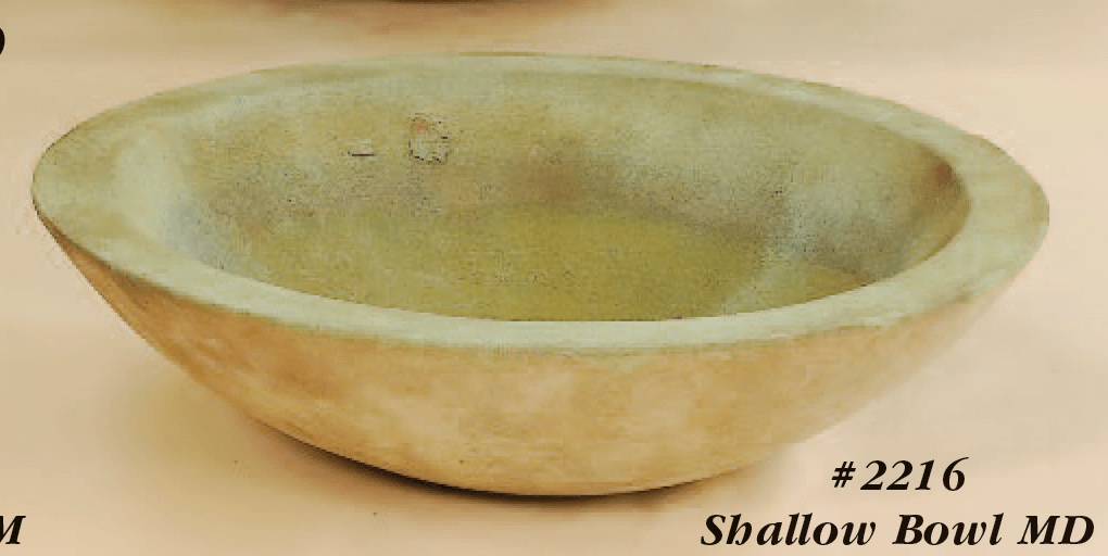 Shallow Bowl Cast Stone Outdoor Garden Planter Planter Tuscan 