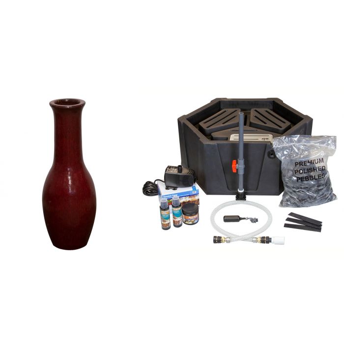 Chianti FNT2237 Ceramic Vase Complete Fountain Kit Vase Fountain Blue Thumb 