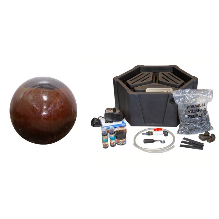 Sphere FNT2266 Ceramic Vase Complete Fountain Kit Vase Fountain Blue Thumb 