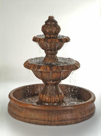 Oak Fountain, with 55" Basin Fountain Fiore Stone 
