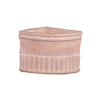 Thumbnail for Fluted Corner Pot Cast Stone Outdoor Garden Planter Planter Tuscan 