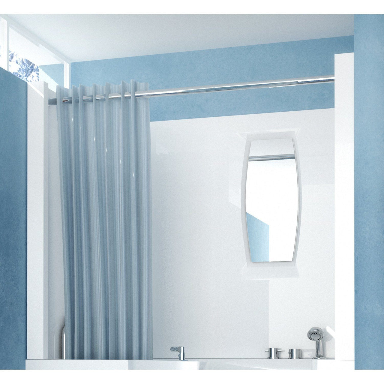 MediTub Shower Enclosure 31 x 40 3-Piece Walk-In Bathtub Surround in White Walk In Tubs MediTub 