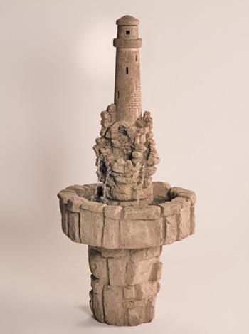 Lighthouse on Cliff Fountain Fountain Fiore Stone 