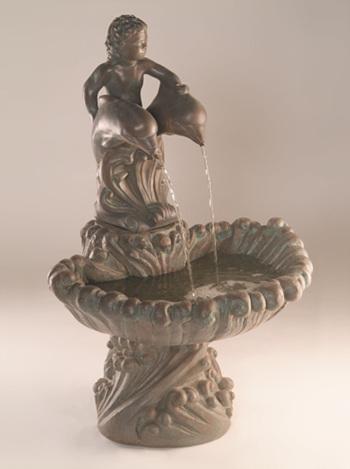 Boy on Dolphins Fountain Fountain Fiore Stone 