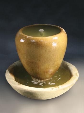 Modern Urn Fountain, Large Fountain Fiore Stone 