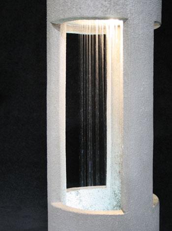 Cylinder Rain Fountain Fountain Fiore Stone 