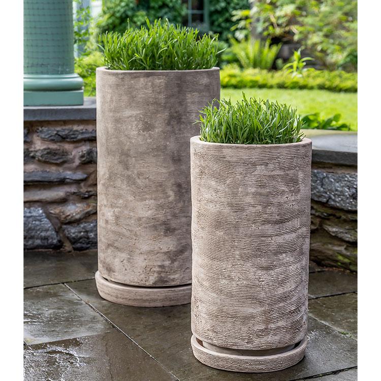 Campania International Sgraffito Planter Planter Campania International Antico Terra Cotta Tall 