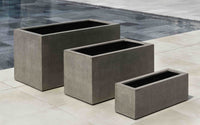 Thumbnail for Campania International Fiber Clay Sandal Planter 482424 - S/1 Urn/Planter Campania International Riverstone 