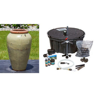 Thumbnail for Tuscany FNT3875 Ceramic Triple Vase Complete Fountain Kit Vase Fountain Blue Thumb 